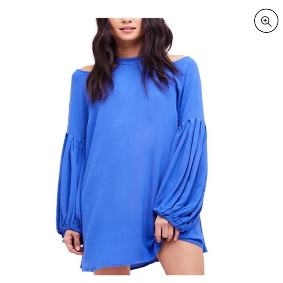 Free People Drift Away Cold Shoulder Tunic Top M - Picture 2 of 9